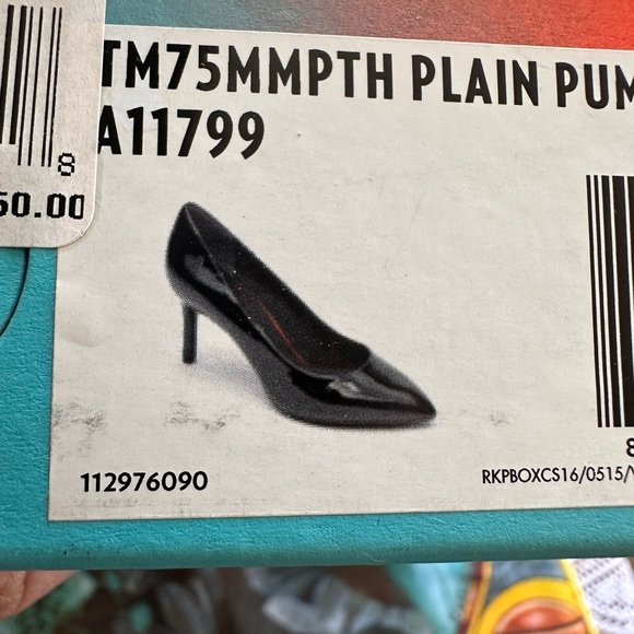New in box black patent leather pumps Rockport 7.5cm - Picture 5 of 5